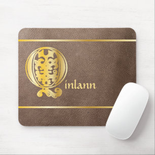 Mediaeval Botanical Decorative Capital Q Mouse Pad