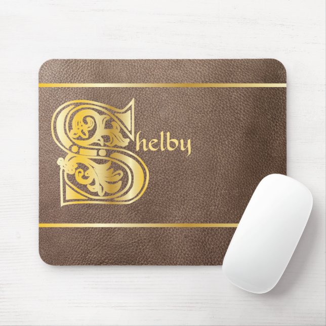 Mediaeval Botanical Decorative Capital S Mouse Pad (With Mouse)