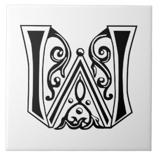 Mediaeval Botanical Decorative Capital W Ceramic Tile