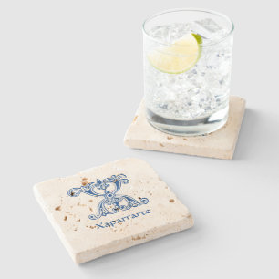 Mediaeval Botanical Decorative Capital X Stone Coaster