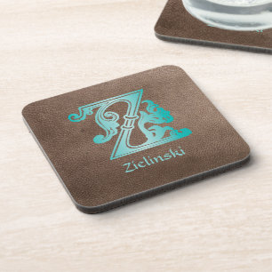 Mediaeval Botanical Decorative Capital Z Coaster