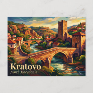 Mediaeval Bridges and Towers North Macedonia Postcard