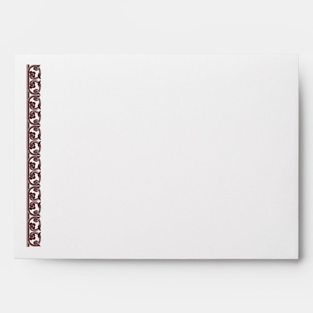 Mediaeval Brown Border Envelope Template (Front)