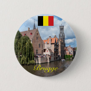 Mediaeval Brugge - Pro Photo 6 Cm Round Badge