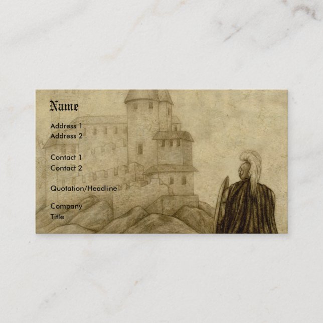 Mediaeval Business Card (Front)