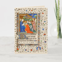 Mediaeval ca. 1420 Nativity Christmas Holiday Card