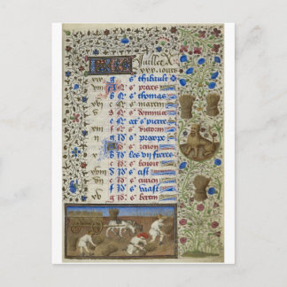 Mediaeval calendar: July Postcard
