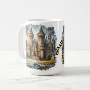 Mediaeval Castle at Sunset with Atmospheric Skies Coffee Mug