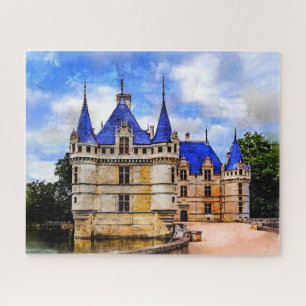 Mediaeval castle Azay le Rideau, France. Jigsaw Puzzle