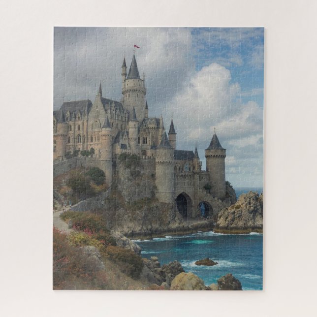 Mediaeval Castle by the Sea Jigsaw Puzzle (Vertical)