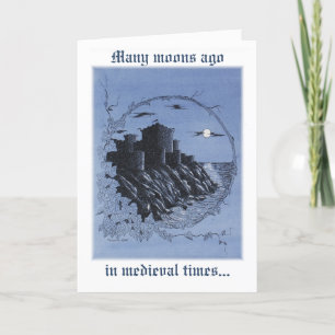 "Mediaeval Castle in Blue" Holiday Card