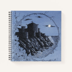 Mediaeval Castle In Blue Notebook