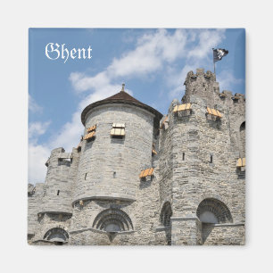 Mediaeval Castle in historical centre of Ghent cit Magnet