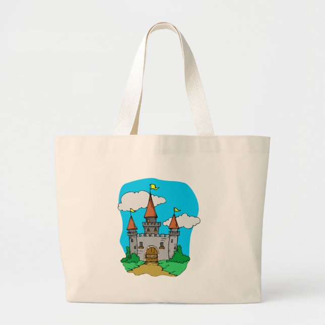 Mediaeval Castle Large Tote Bag (Front)