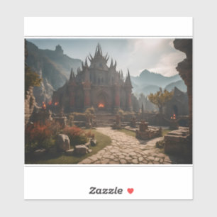 Mediaeval Castle Mountain Landscape
