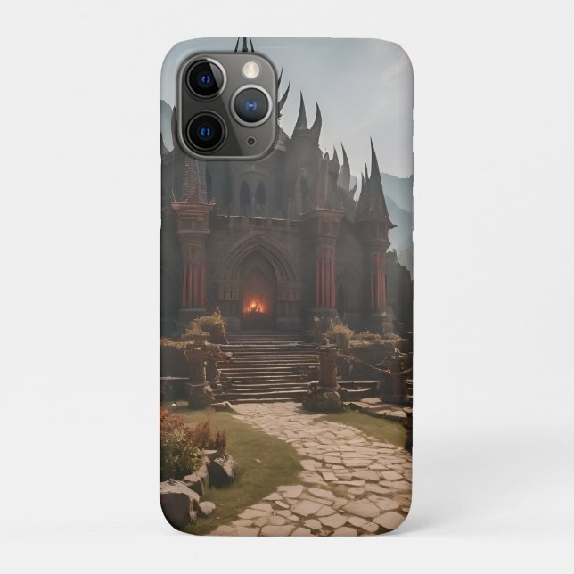 Mediaeval Castle Mountain Landscape Case-Mate iPhone Case (Back)