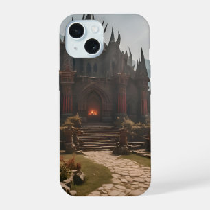 Mediaeval Castle Mountain Landscape iPhone 15 Case