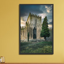 Mediaeval Castle of Guimaraes, Portugal.