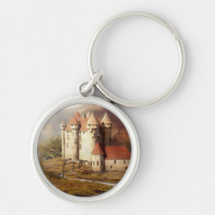 Mediaeval Castle River Run Key Ring