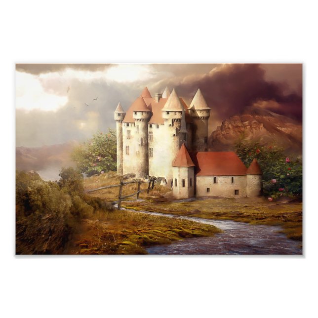 Mediaeval Castle River Run Photo Print (Front)