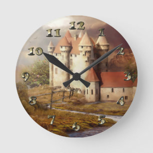 Mediaeval Castle River Run Round Clock