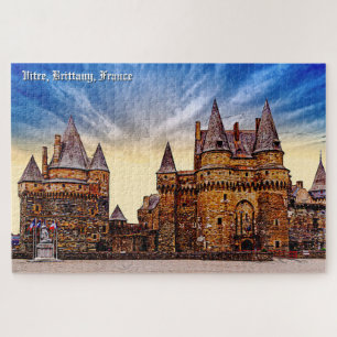 Mediaeval castle Vitre, Brittany, France. Jigsaw Puzzle