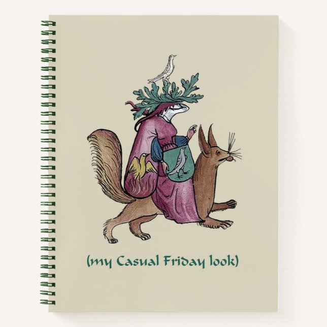 Mediaeval "Casual Friday" Spiral Notebook (Front)