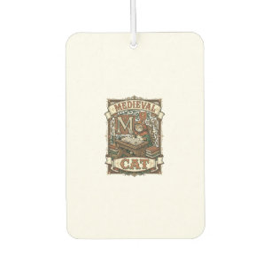Mediaeval Cat Cat Mediaeval Manuscript Vintage Car Air Freshener