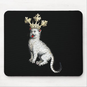 Mediaeval Cat King Antique Middle Ages Germany Mouse Pad