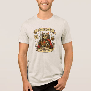 Mediaeval Cat Knight Meme Shirt Funny Fantasy Ca