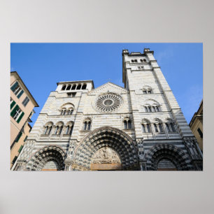 Mediaeval Cathedral of Genova, Italy Poster