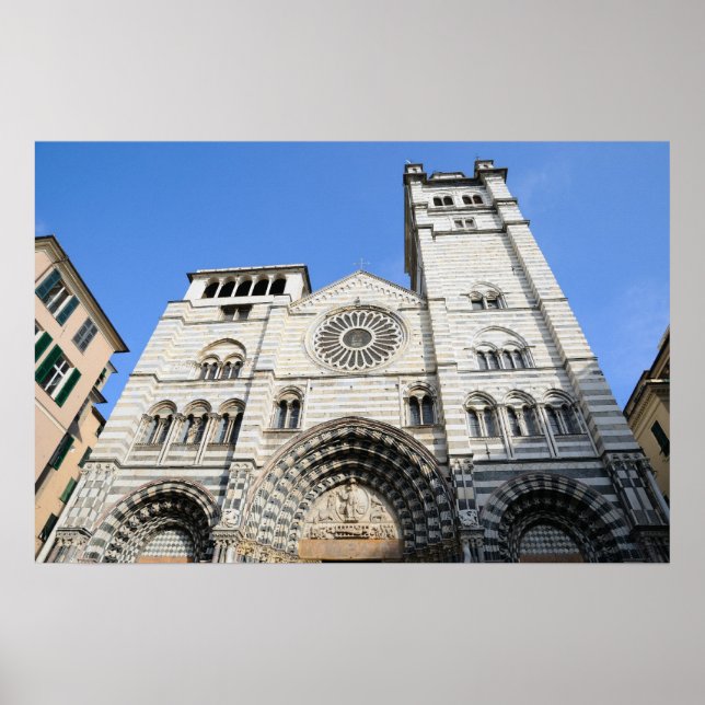 Mediaeval Cathedral of Genova, Italy Poster (Front)