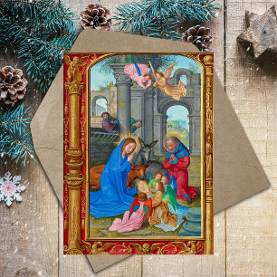 Mediaeval Catholic Christian Christmas Nativity Holiday Postcard