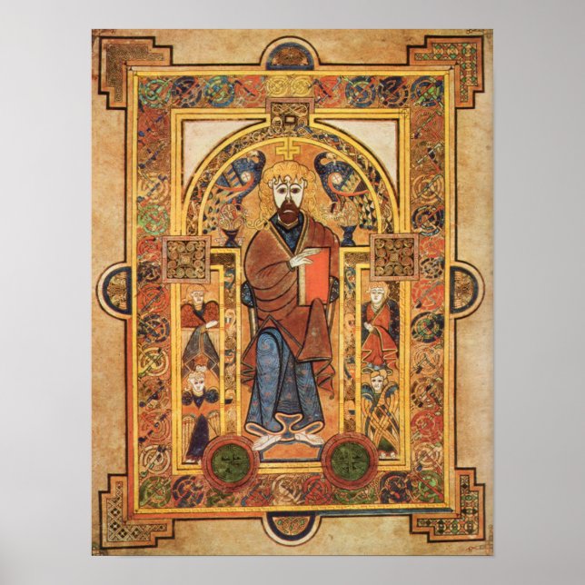 Mediaeval Celtic Illustration, 9th Century Poster (Front)