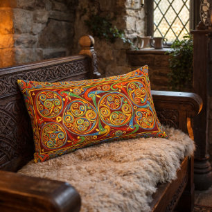 Mediaeval Celtic Knots Print Lumbar Cushion