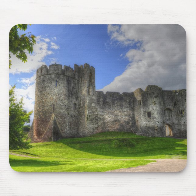 Mediaeval Chepstow Castle Monmouthshire, Wales, UK Mouse Pad (Front)