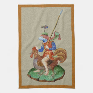 Mediaeval Chicken-Rider Kitchen Towel