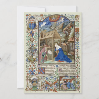 Mediaeval Christmas Nativity by The Bedford Master Holiday Card