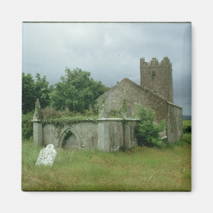 Mediaeval church and churchyard magnet