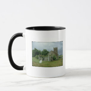 Mediaeval church and churchyard mug