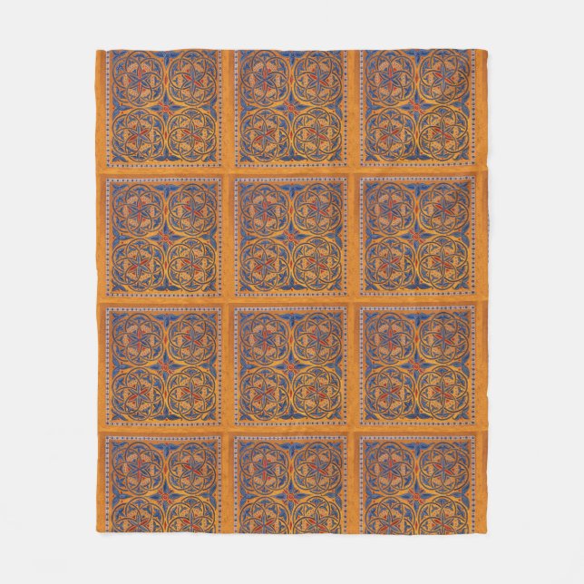 Mediaeval circles fleece blanket (Front)