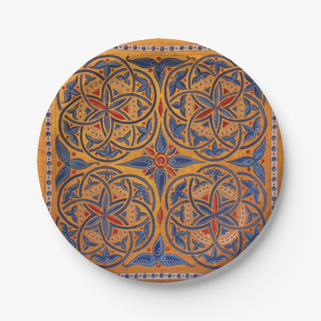 Mediaeval circles paper plate (Front)