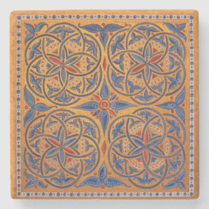Mediaeval circles stone coaster