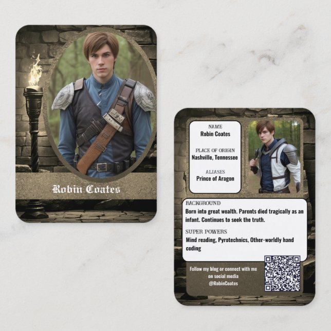 Mediaeval Coscard Cosplay Trading Cards | QR Code (Front/Back)