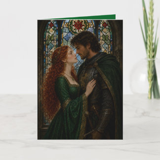 Mediaeval couple anniversary valentine card