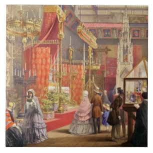 Mediaeval Court, designed by Pugin, plate 40 from Ceramic Tile