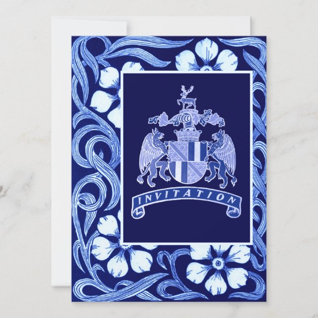 Mediaeval Crest Save The Date Cards (Front)