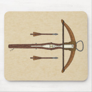 Mediaeval Crossbow with Bolts Mouse Pad