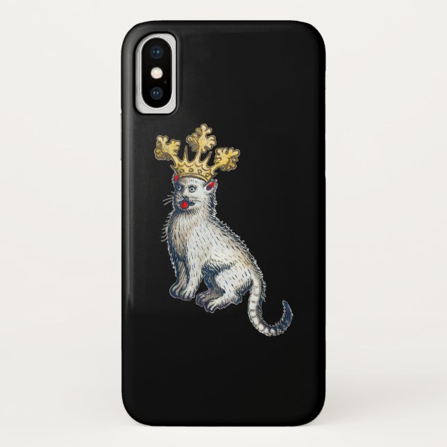 Mediaeval Crowned Cat Case-Mate iPhone Case (Back)
