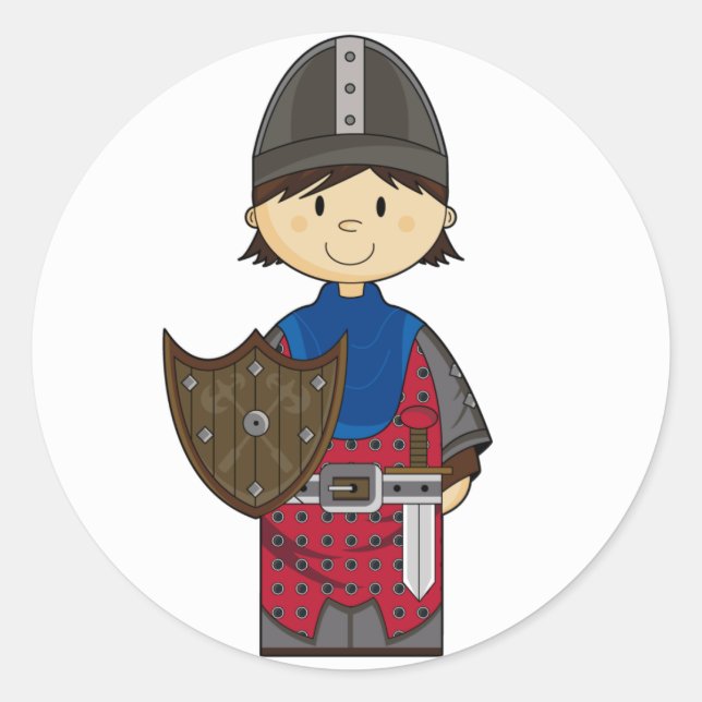 Mediaeval Crusader Knight Sticker (Front)